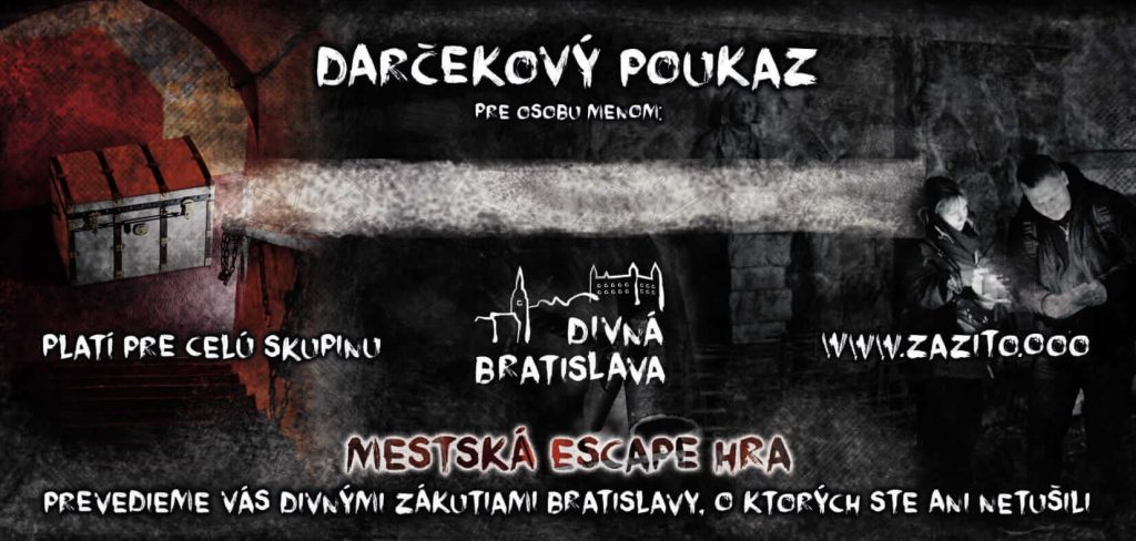 Escape room Bratislava - darčekový poukaz - Divná Bratislava | zazito.ooo